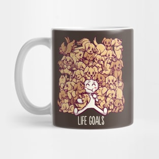 Life Goals - Golden Labrador Retriever dogs Mug